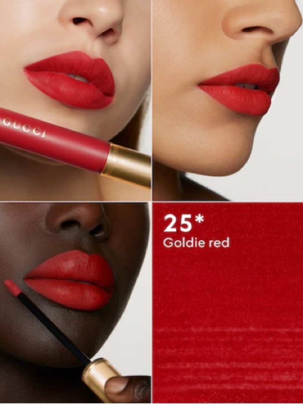 Gucci Liquid Matte Lip Color Transfer Proof Goldie Red - New in Box - Picture 3 of 13